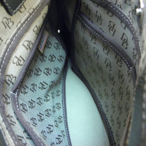 Dooney & Bourke Beige Canvas Leather Satchel - Picture 7 of 8